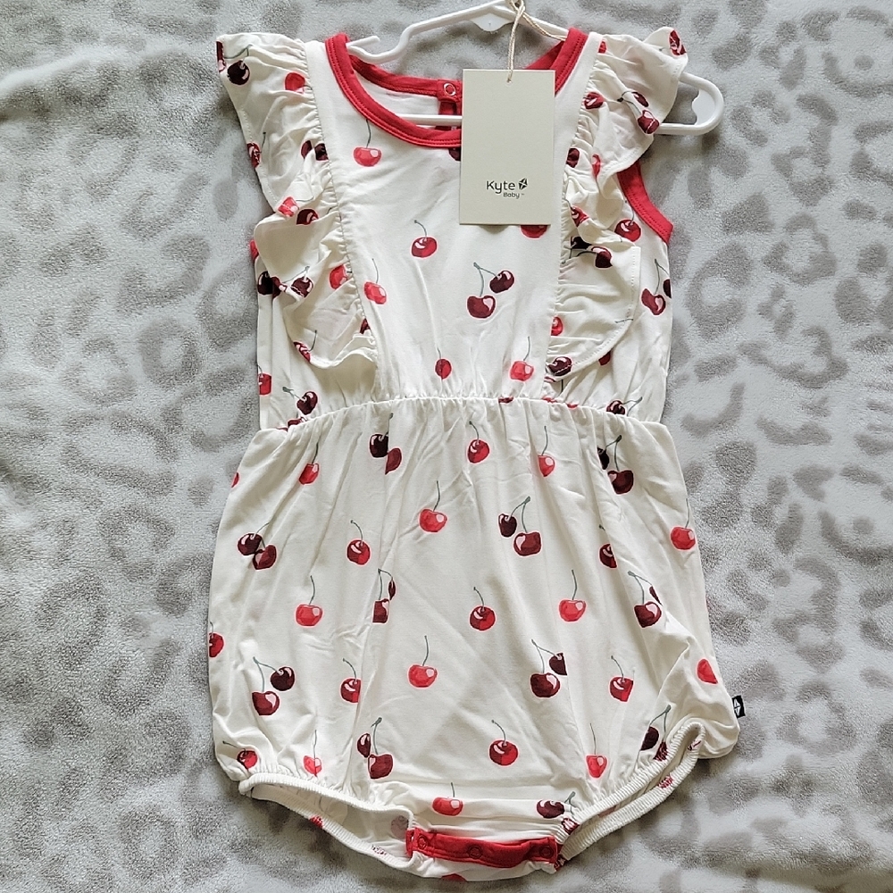 Kyte BABY Cherry Patterned Romper